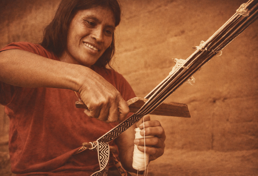 tejiendo con manos experimentadas